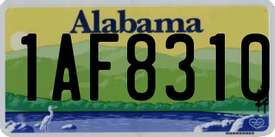 AL license plate 1AF8310