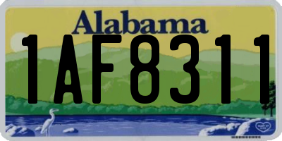 AL license plate 1AF8311