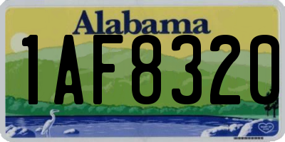 AL license plate 1AF8320