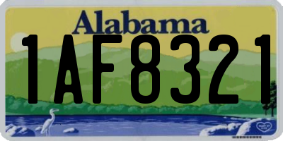 AL license plate 1AF8321