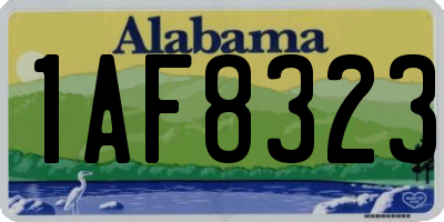AL license plate 1AF8323