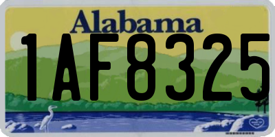 AL license plate 1AF8325