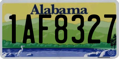 AL license plate 1AF8327