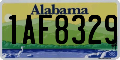 AL license plate 1AF8329