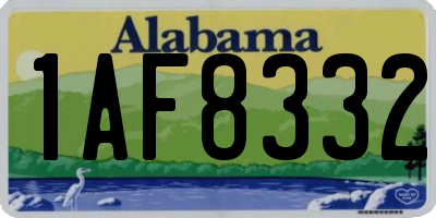 AL license plate 1AF8332