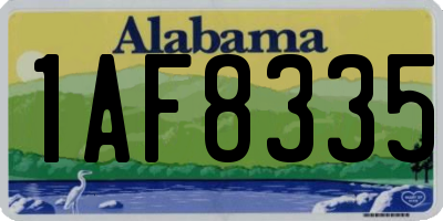 AL license plate 1AF8335