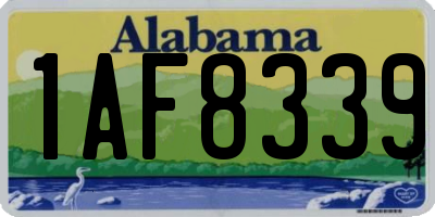 AL license plate 1AF8339