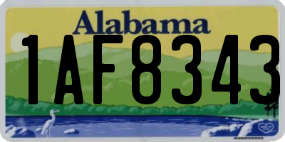 AL license plate 1AF8343