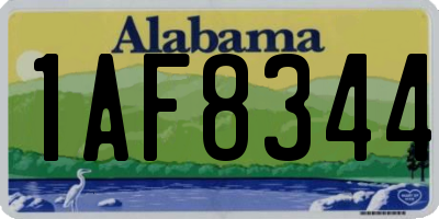 AL license plate 1AF8344