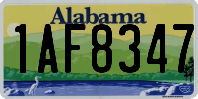 AL license plate 1AF8347