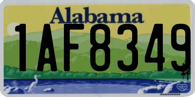 AL license plate 1AF8349
