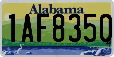 AL license plate 1AF8350