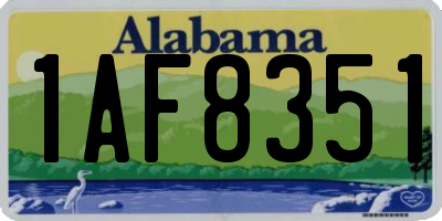 AL license plate 1AF8351