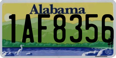 AL license plate 1AF8356