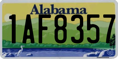 AL license plate 1AF8357