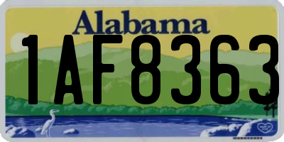 AL license plate 1AF8363