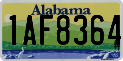AL license plate 1AF8364