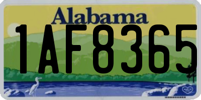 AL license plate 1AF8365
