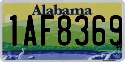 AL license plate 1AF8369