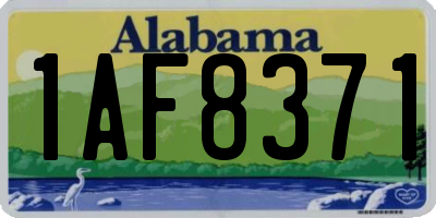 AL license plate 1AF8371