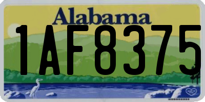 AL license plate 1AF8375