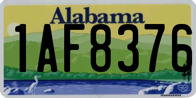 AL license plate 1AF8376