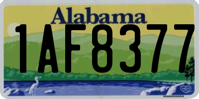 AL license plate 1AF8377