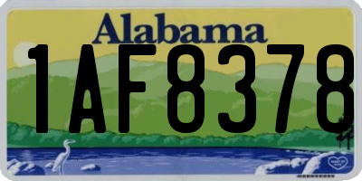 AL license plate 1AF8378