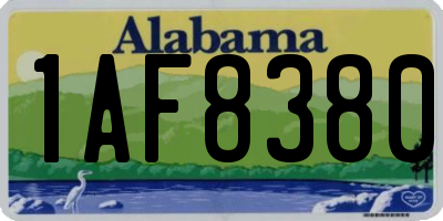 AL license plate 1AF8380