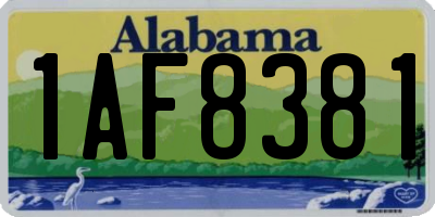 AL license plate 1AF8381