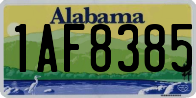 AL license plate 1AF8385