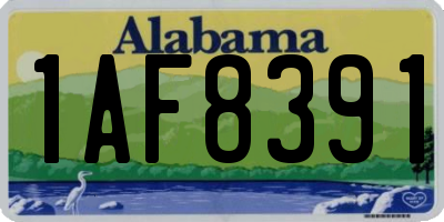 AL license plate 1AF8391