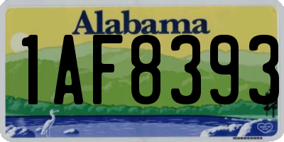 AL license plate 1AF8393