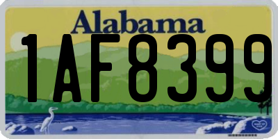 AL license plate 1AF8399
