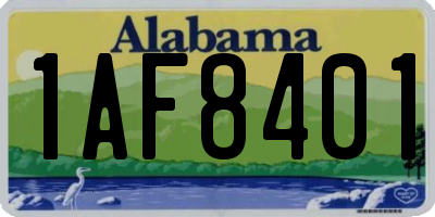 AL license plate 1AF8401