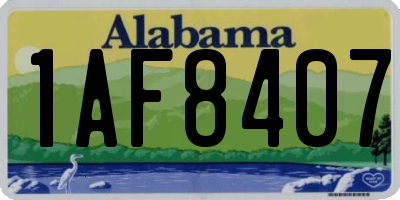 AL license plate 1AF8407