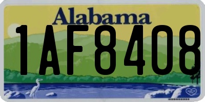 AL license plate 1AF8408