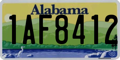 AL license plate 1AF8412