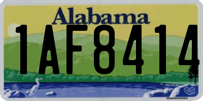 AL license plate 1AF8414