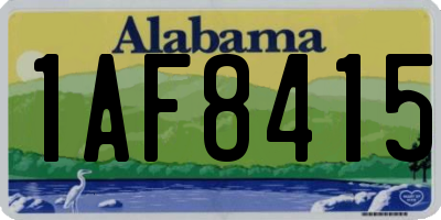 AL license plate 1AF8415