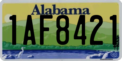 AL license plate 1AF8421