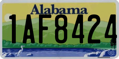 AL license plate 1AF8424
