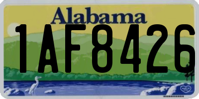AL license plate 1AF8426