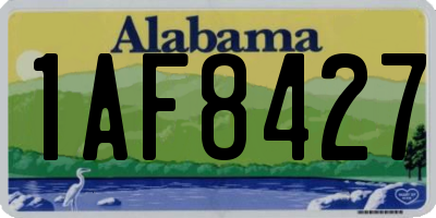 AL license plate 1AF8427
