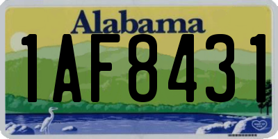 AL license plate 1AF8431