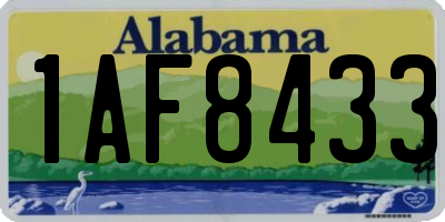 AL license plate 1AF8433