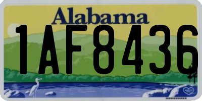 AL license plate 1AF8436