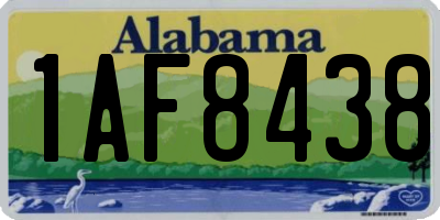 AL license plate 1AF8438