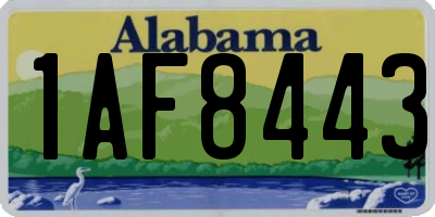 AL license plate 1AF8443