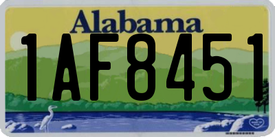 AL license plate 1AF8451